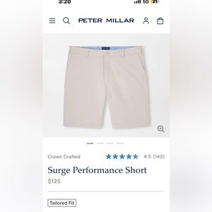 Peter Millar Men's Cream Shorts